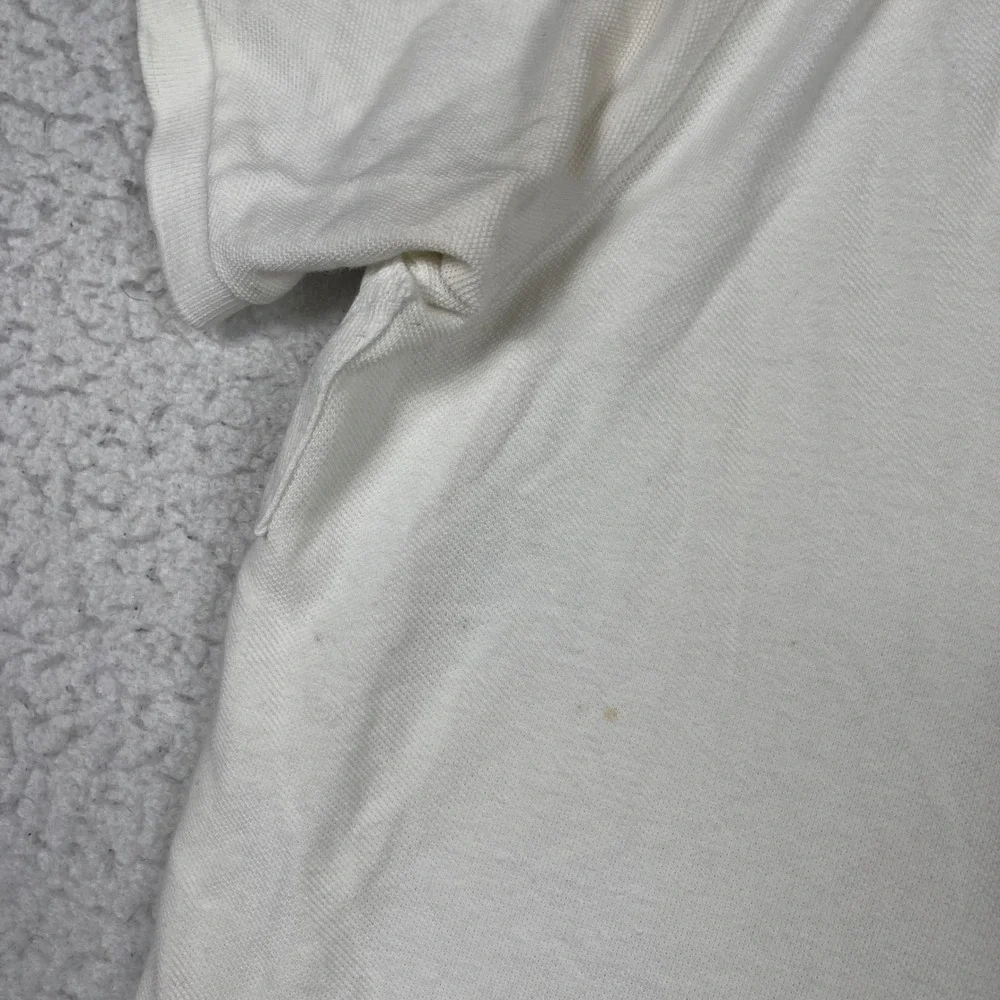 Polo Ralph Lauren France Polo Shirt Mens XL White Big Pony Custom Fit Sporty